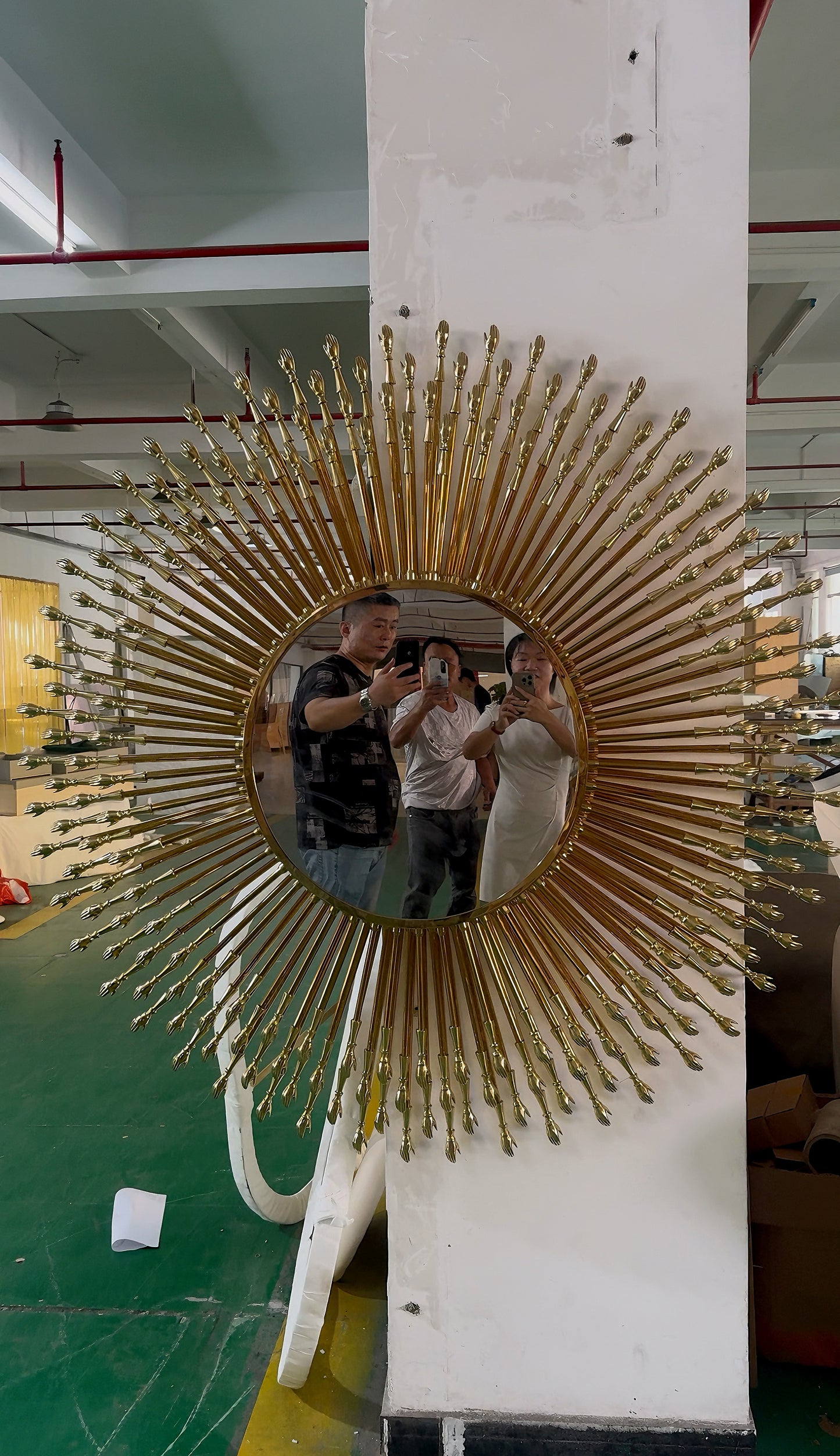 PURE COPPER GODDESS MIRROR HIGH-END VILLA DECORATION