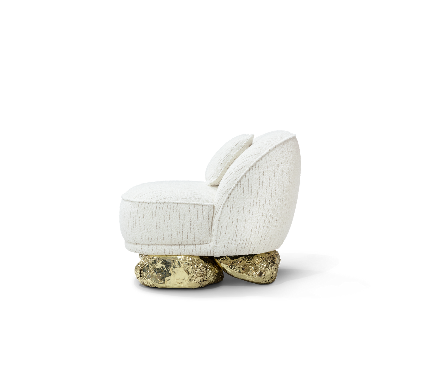 Luxurious Brass hammering technique angra armchair