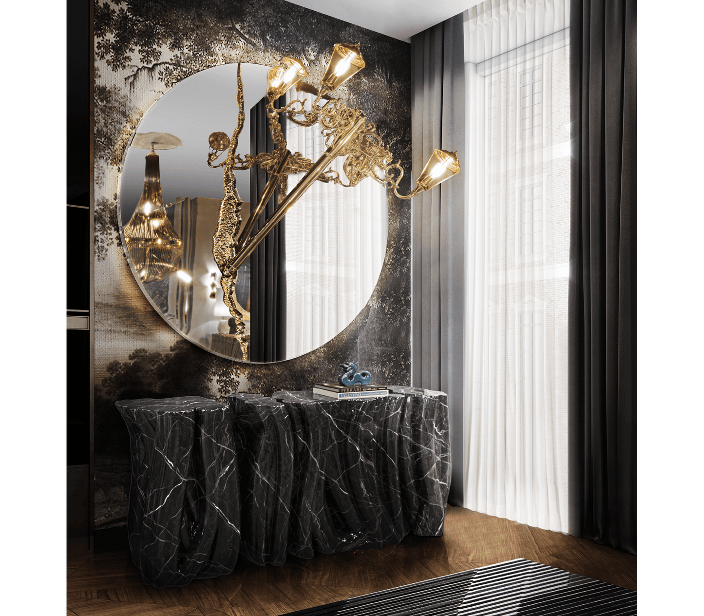 lumiere round mirror