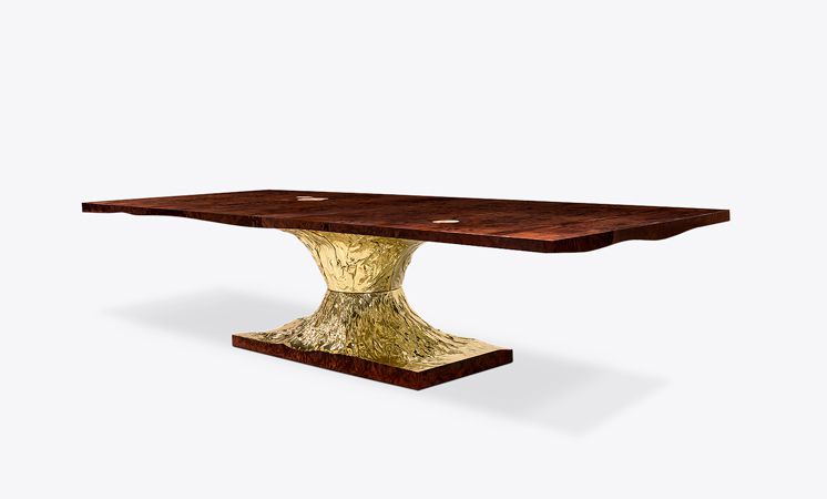 METAMORPHOSIS PURE COPPER A LARGE ONE FOR SIX PEOPLE DINING TABLE