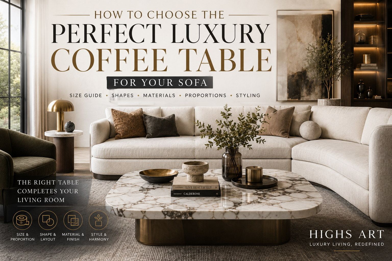 How to Choose the Perfect Luxury Coffee Table for Your Sofa