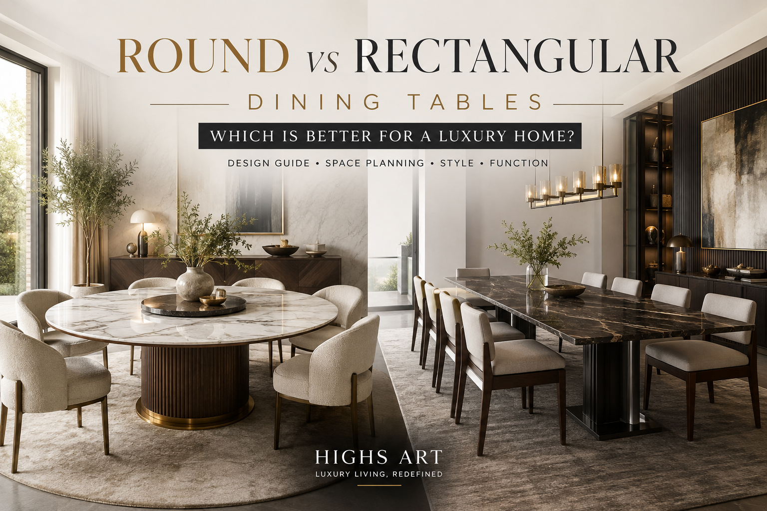 Round vs Rectangular Dining Tables