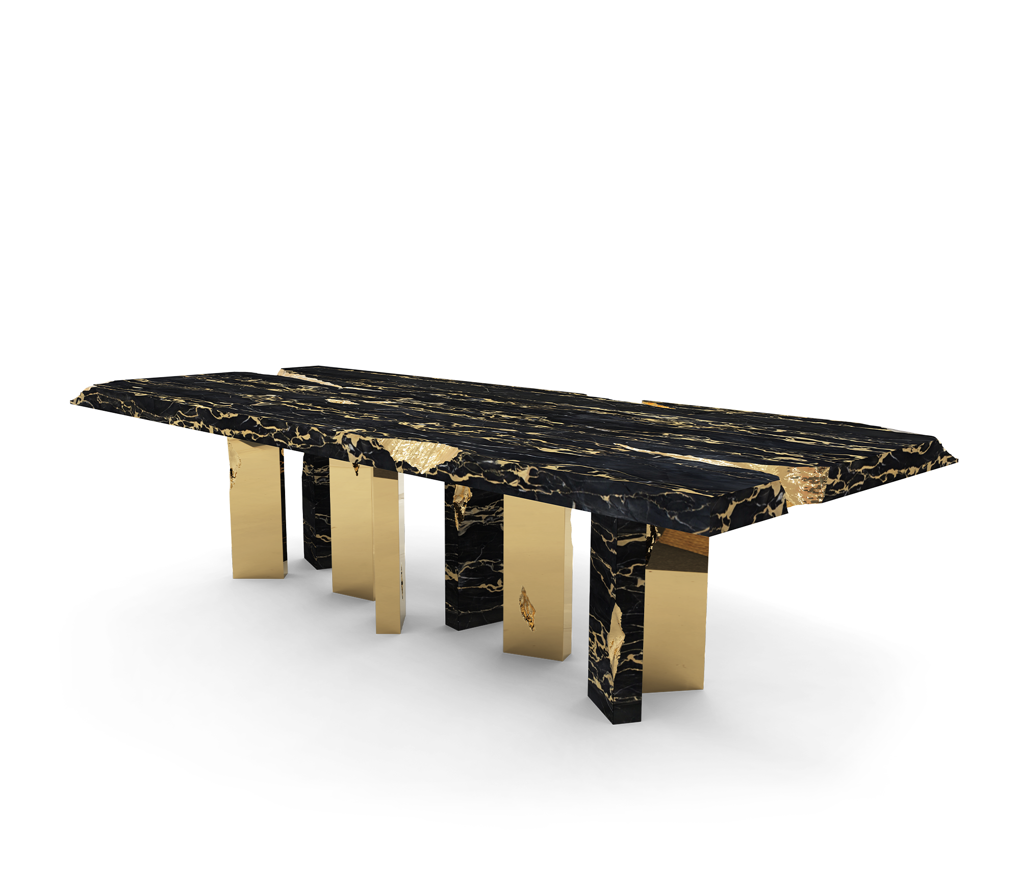 Brass Solid wood EMPIRE DINING TABLE