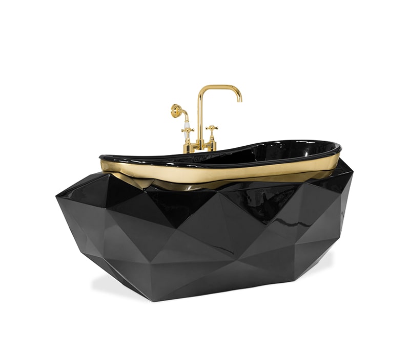 DIAMOND BLACK GOLD BATHTUB