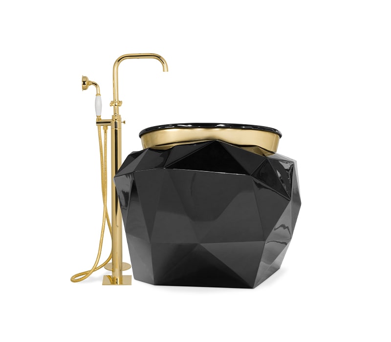 DIAMOND BLACK GOLD BATHTUB