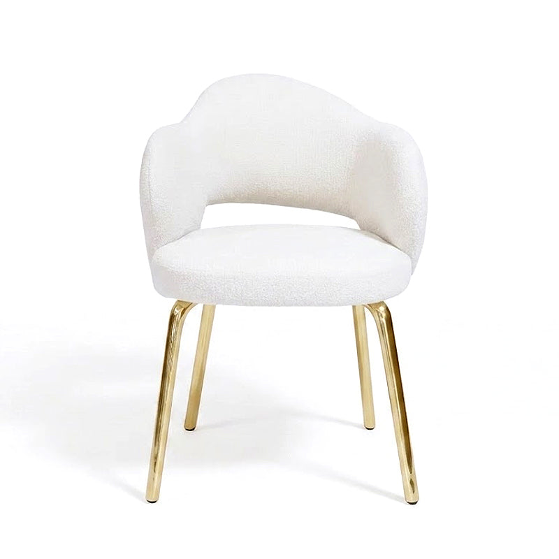 Amara Italian Designer Metal Simple Fabric Single Dining Chair