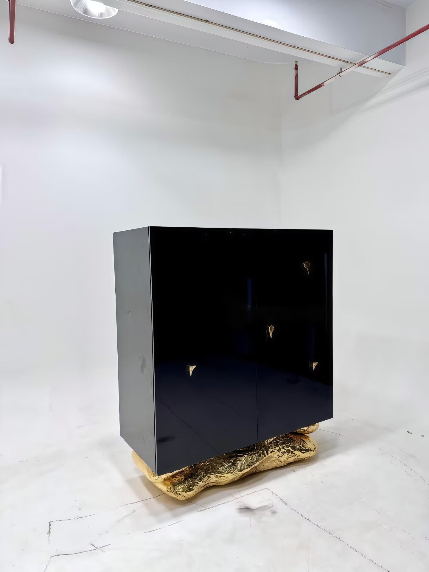 ANGRA Luxurious high-end pure copper solid wood living room cupboard