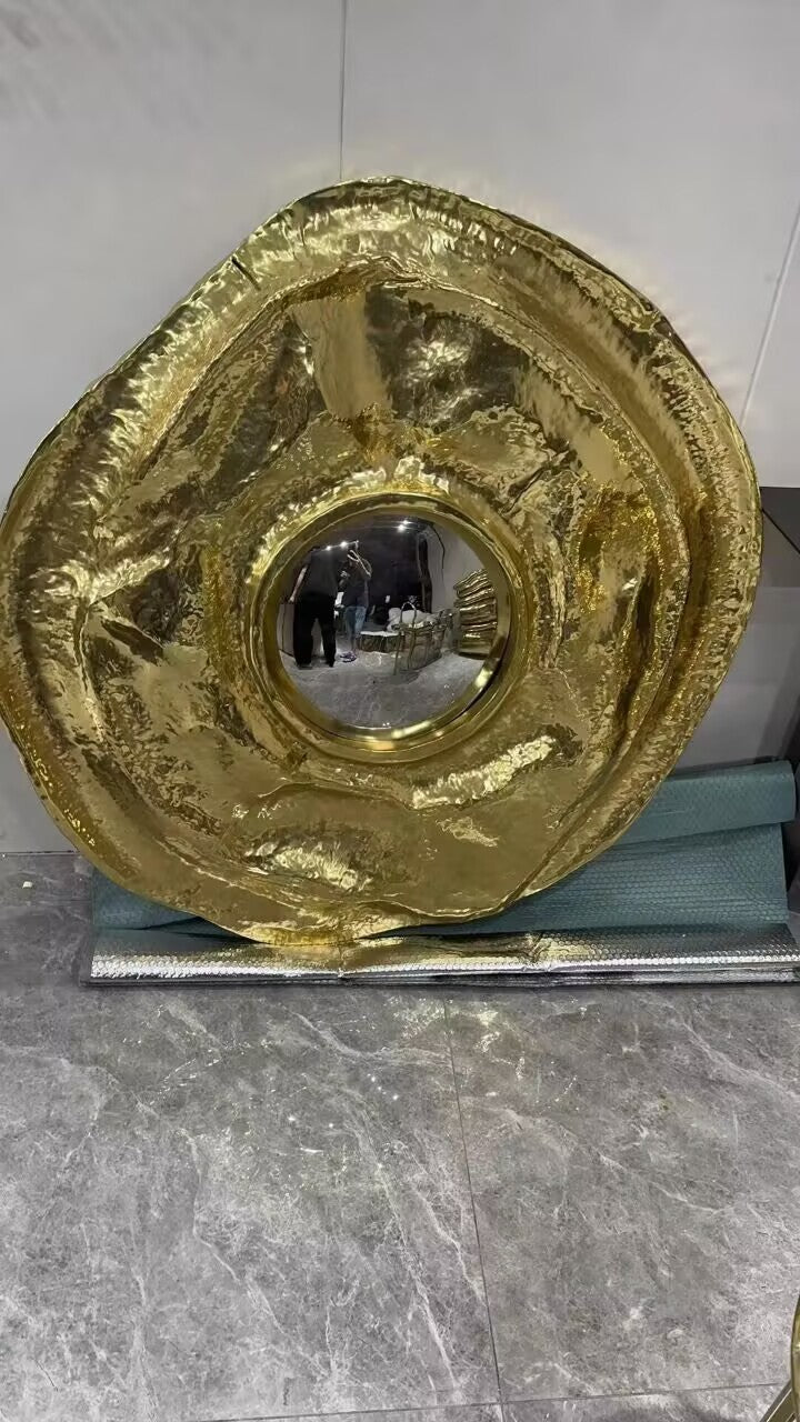 ANGRA High-end creative brass decorative hanging mirror