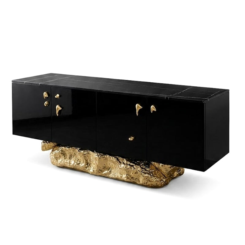 Angra Italian Luxury Solid Wood Marble Decorative Sideboard