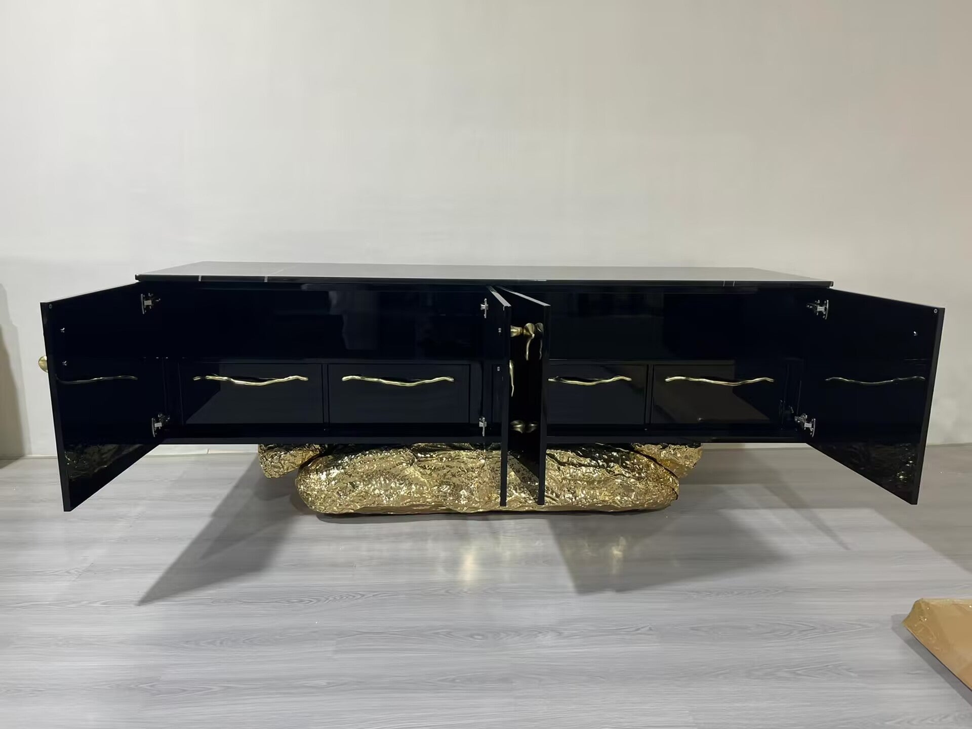 Angra Italian Luxury Solid Wood Marble Decorative Sideboard