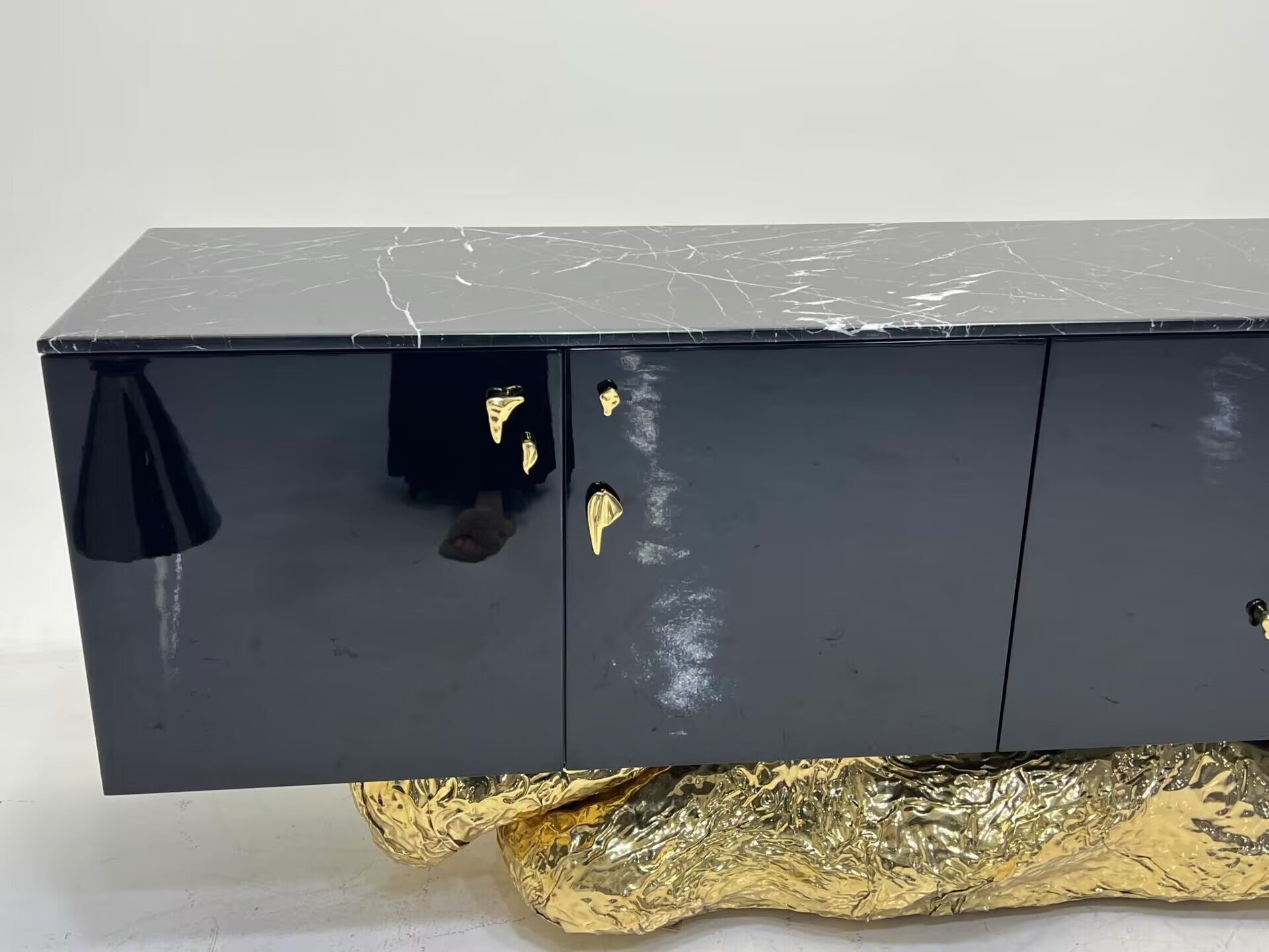 Angra Italian Luxury Solid Wood Marble Decorative Sideboard