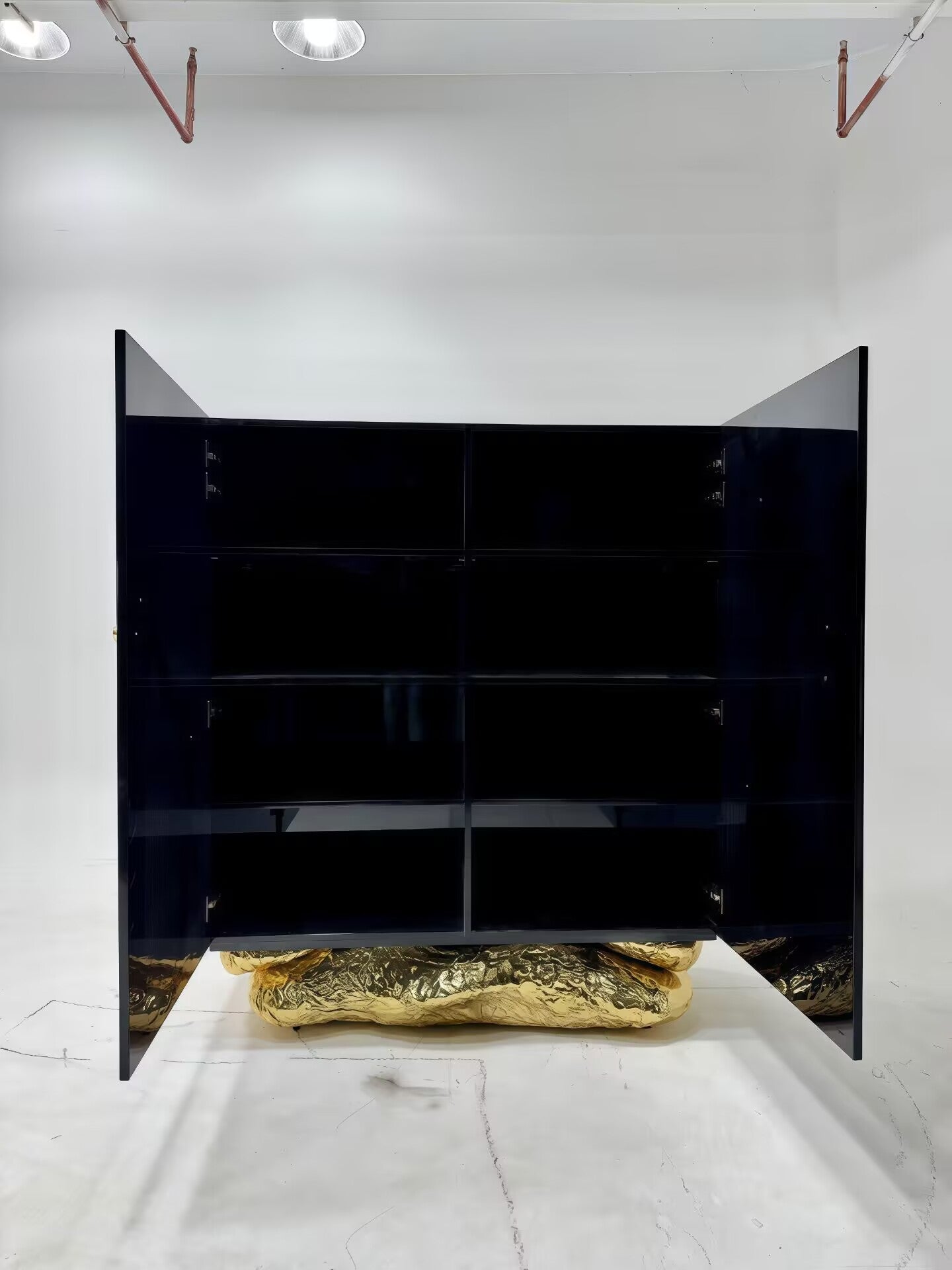 ANGRA Luxurious high-end pure copper solid wood living room cupboard