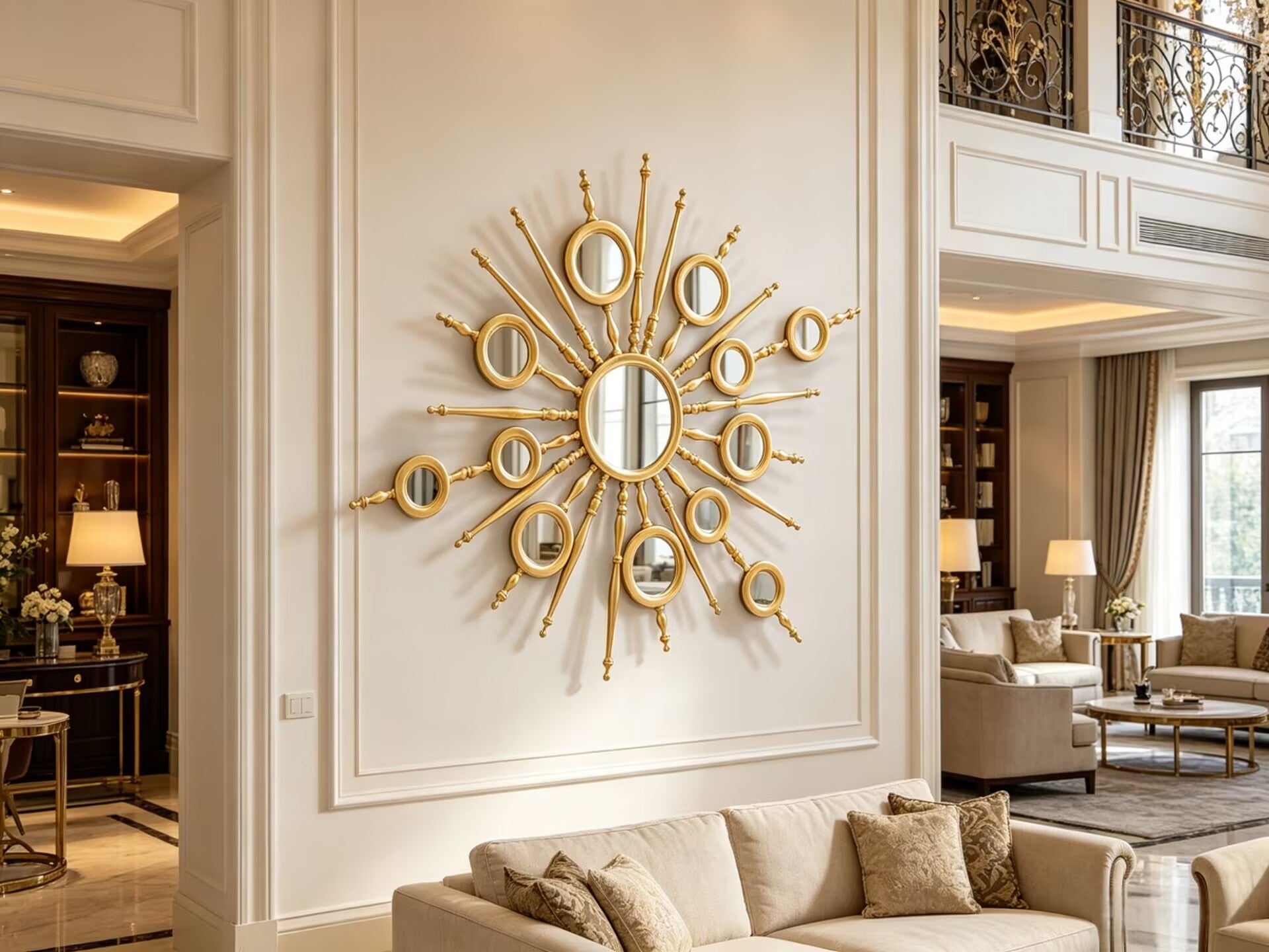Apollo Unique Designer Minimalist Art Metal Customize Decorative Mirror