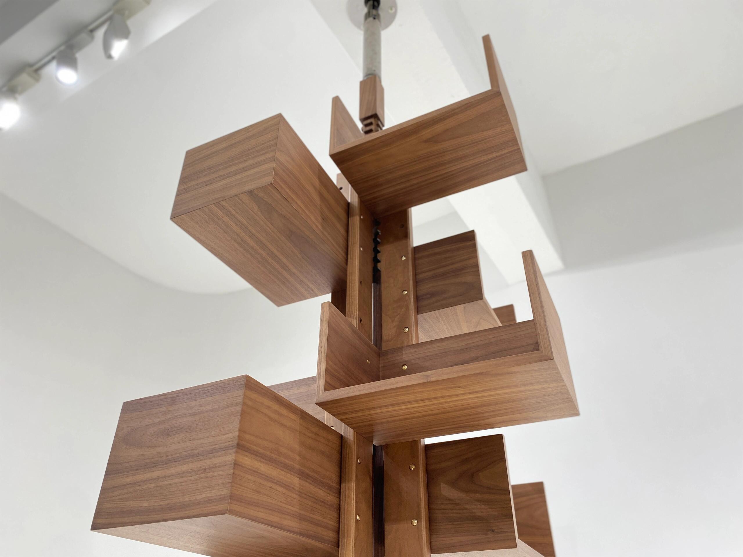 Albero Italian Designer Upscale Solid Wood Rotating Bookshelf