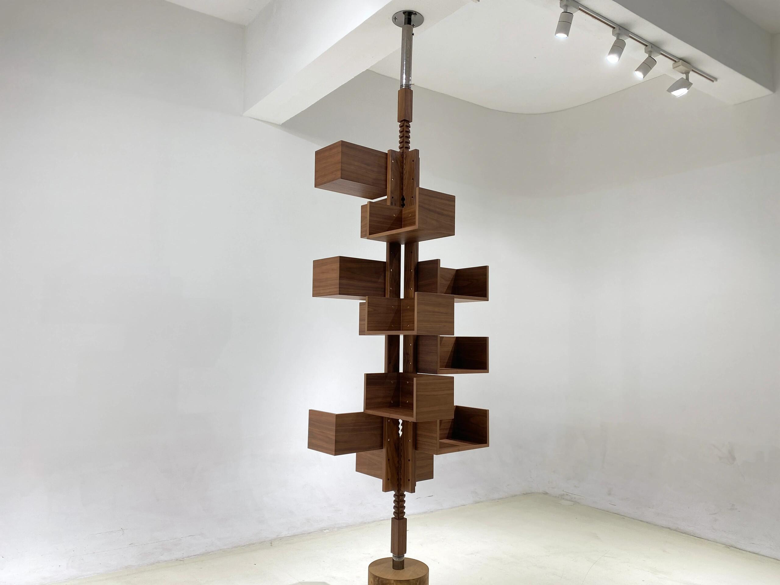 Albero Italian Designer Upscale Solid Wood Rotating Bookshelf
