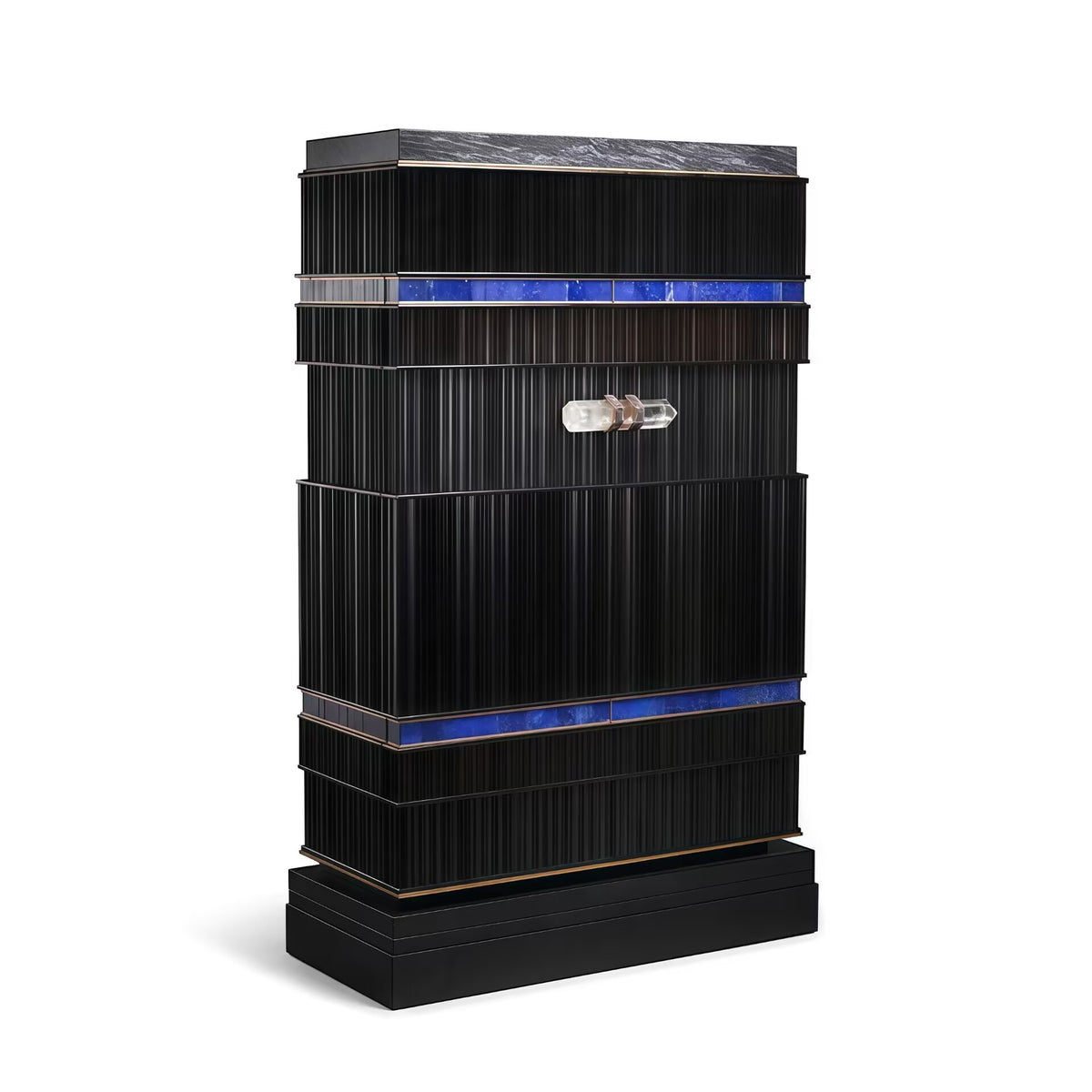 Alexandre Italian Modern Upscale Lapis Lazuli Simple Solid Wood Cabinet