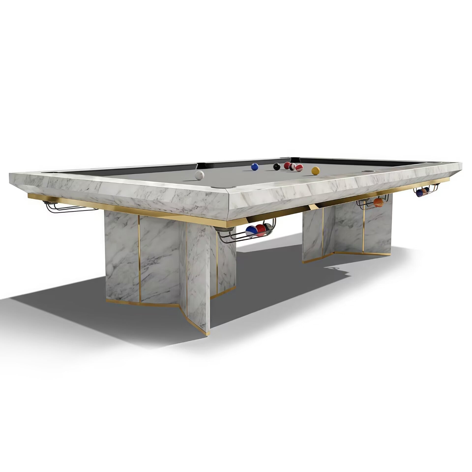 Algerone High-End Designer Brass Customize Marble Snooker Table