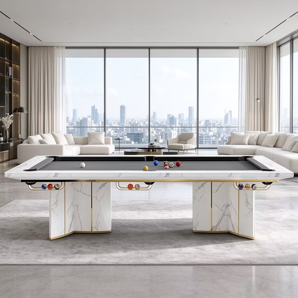 Algerone High-End Designer Brass Customize Marble Snooker Table