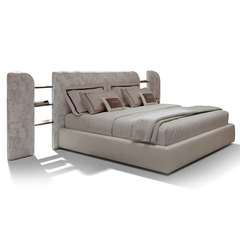 Alma Italian Designer Creativity Fabric Wide-Screen Double Bed