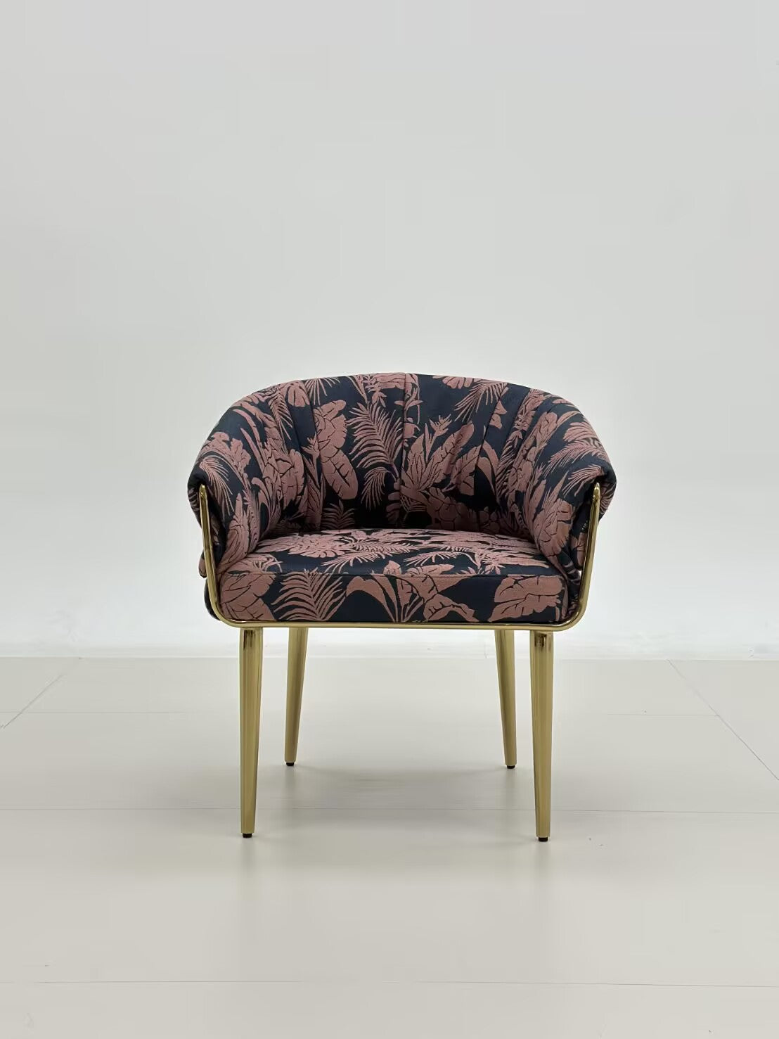 Aminta Artistic High End Creative Fabric Stainless Steel Chair
