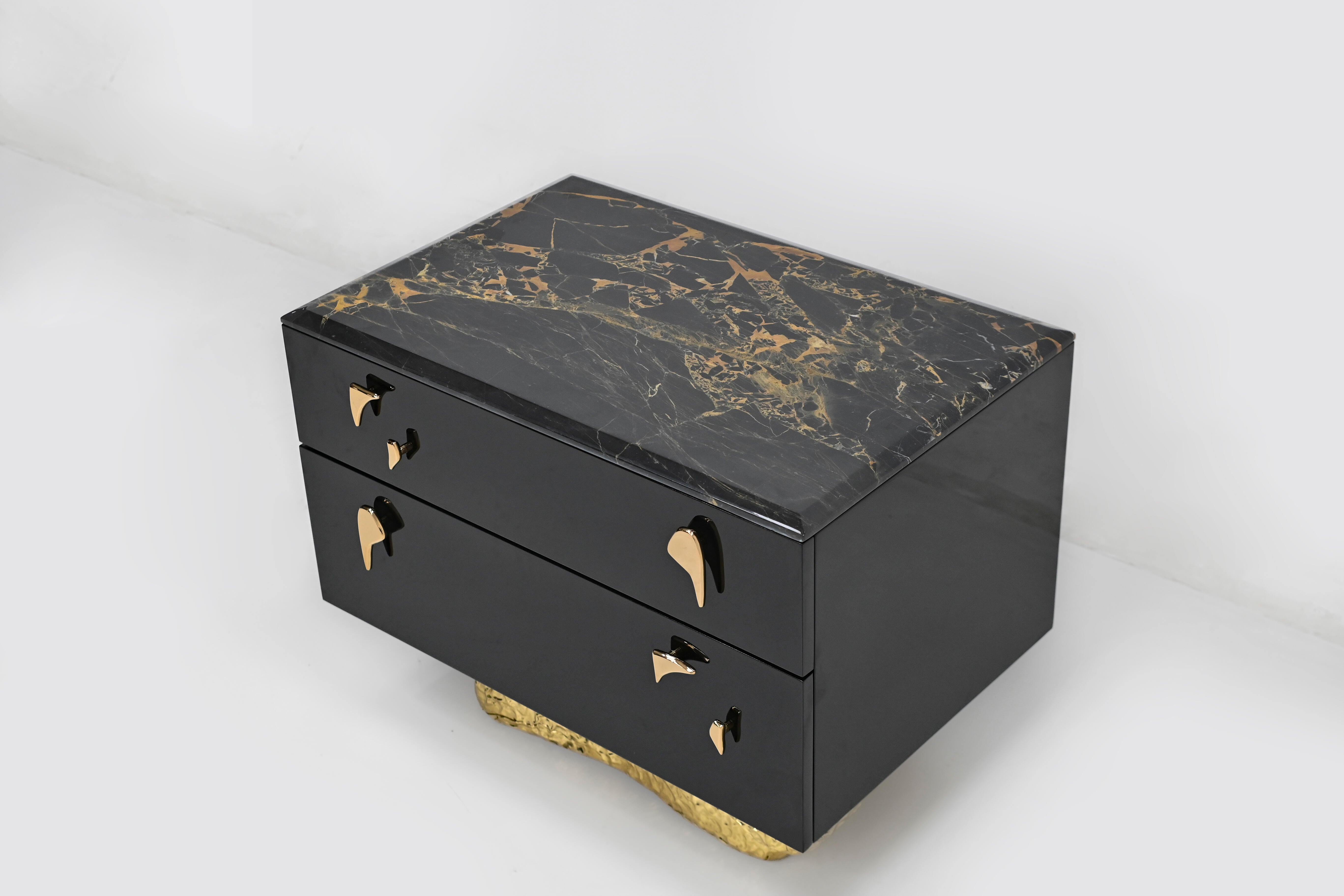 Angra Marble and brass elegance Night Stand
