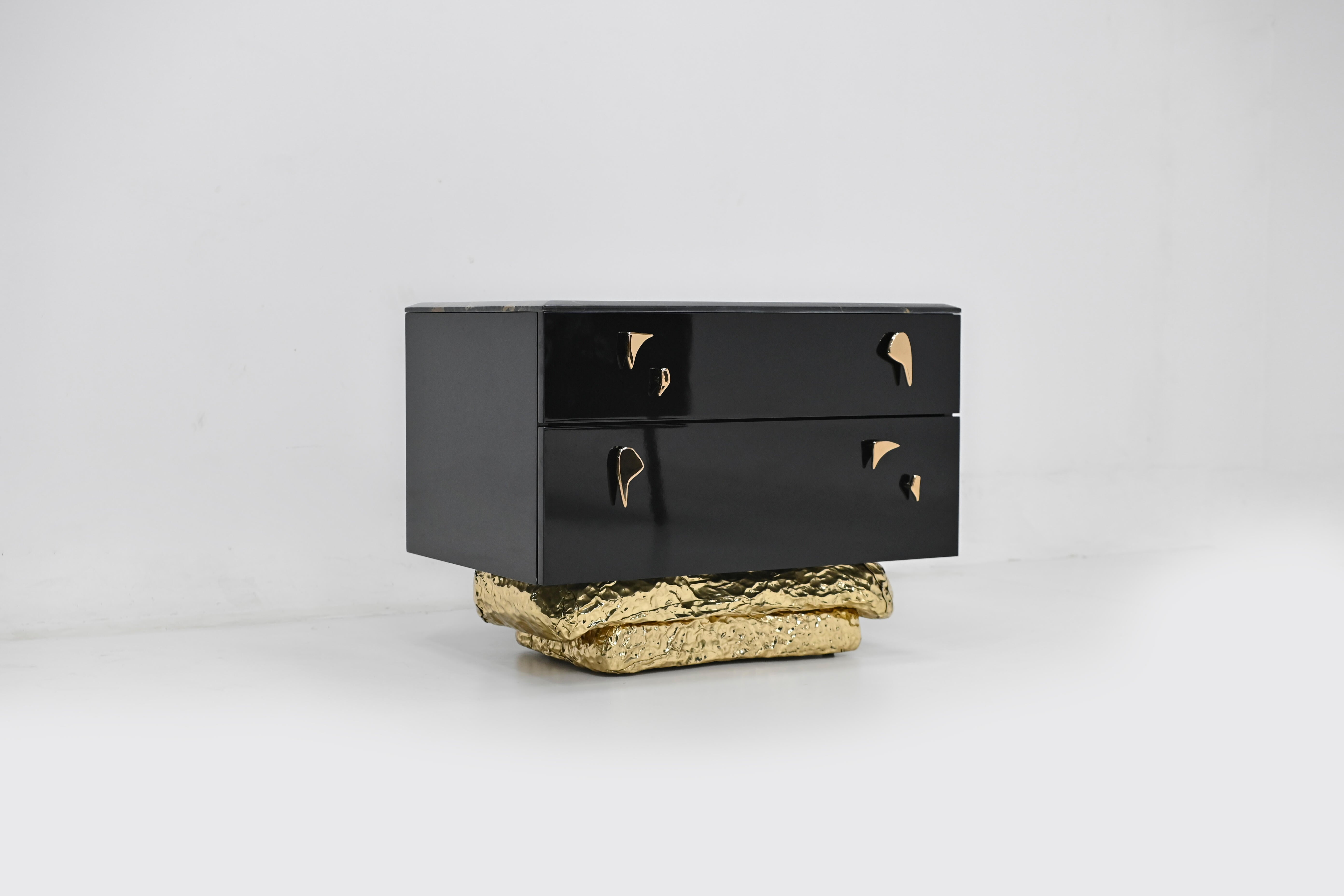 Angra Marble and brass elegance Night Stand