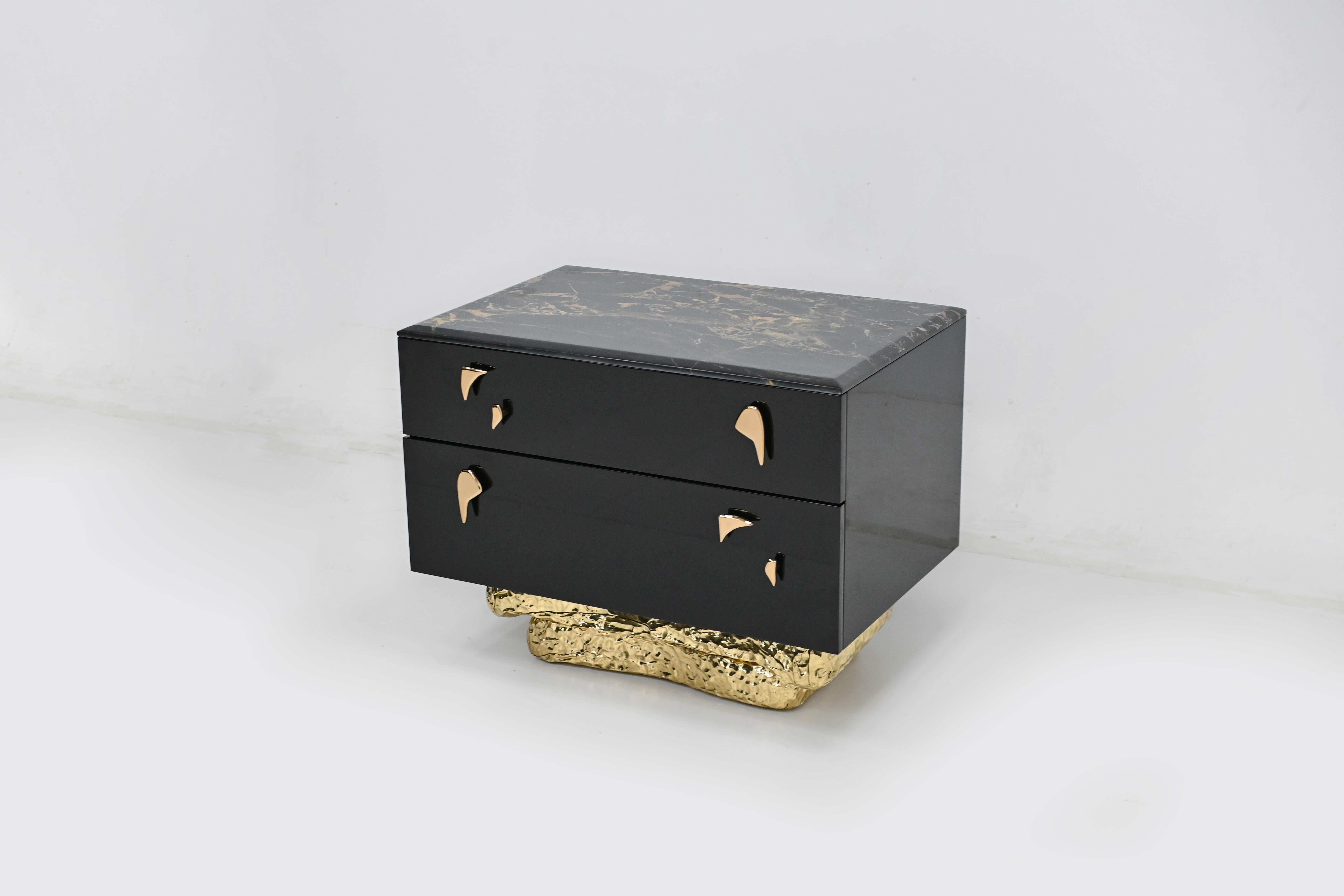 Angra Marble and brass elegance Night Stand