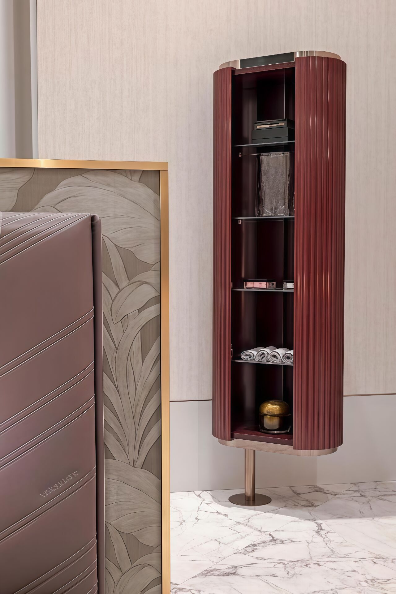 Archimede Italian High End Creative Rotating Stainless Steel Wine Cabinet