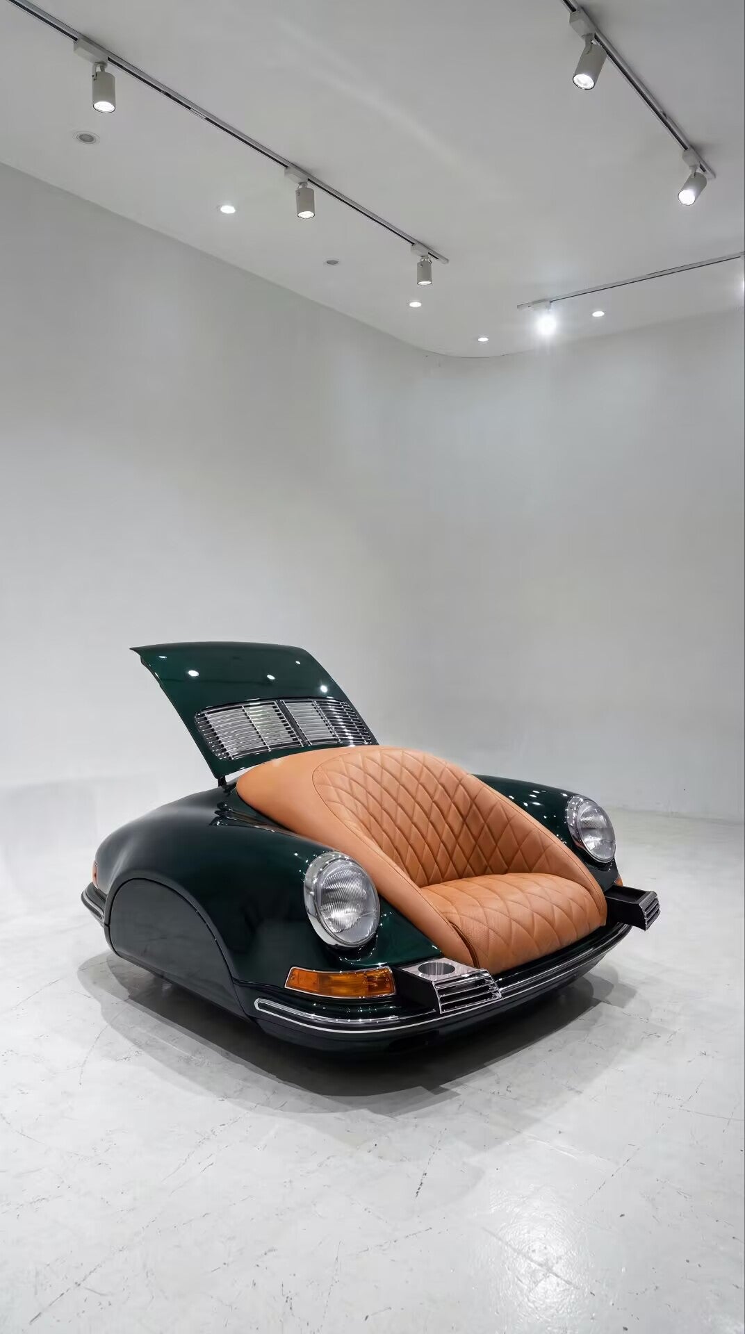 Arkadia Luxury High Quality Porsche 911 Sports Car Genuine Leather Sofa