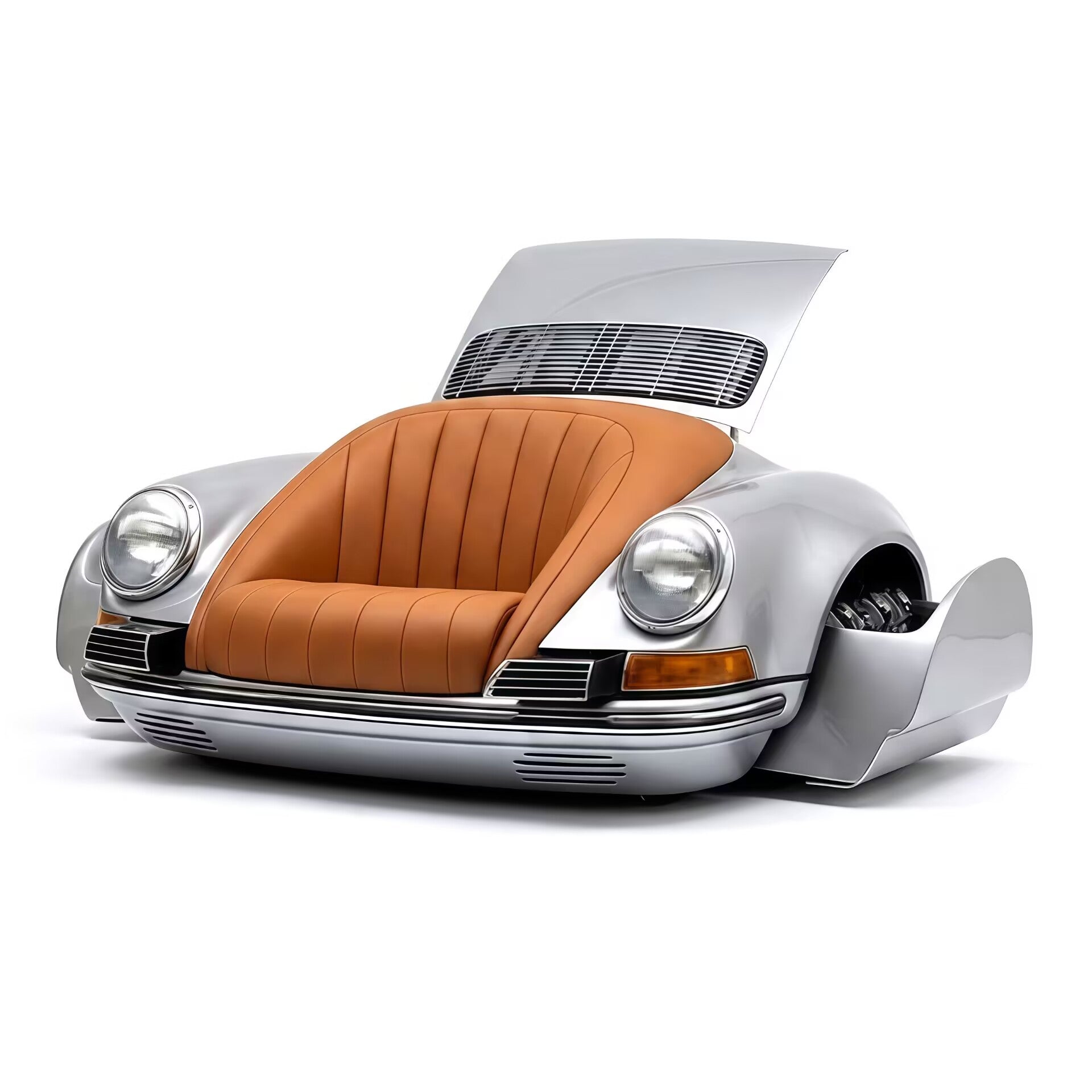 Arkadia Luxury High Quality Porsche 911 Sports Car Genuine Leather Sofa