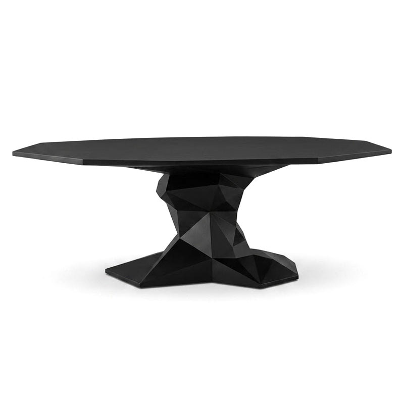 Bonsai Unique Geometric Creativity Solid Wood Black Dining Table