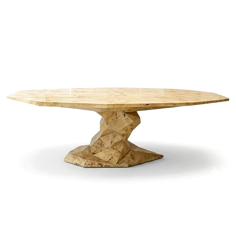Bonsai Designer Upscale Creative Geometry Solid Wood Dining Table