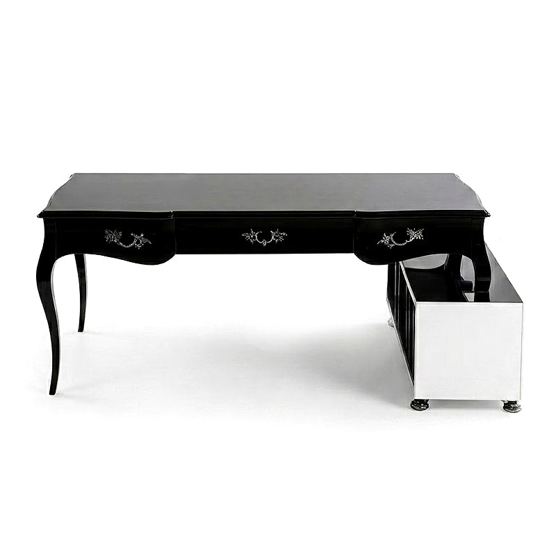 Boulevard Italian High-End Solid Wood Creativity Black Office Desk