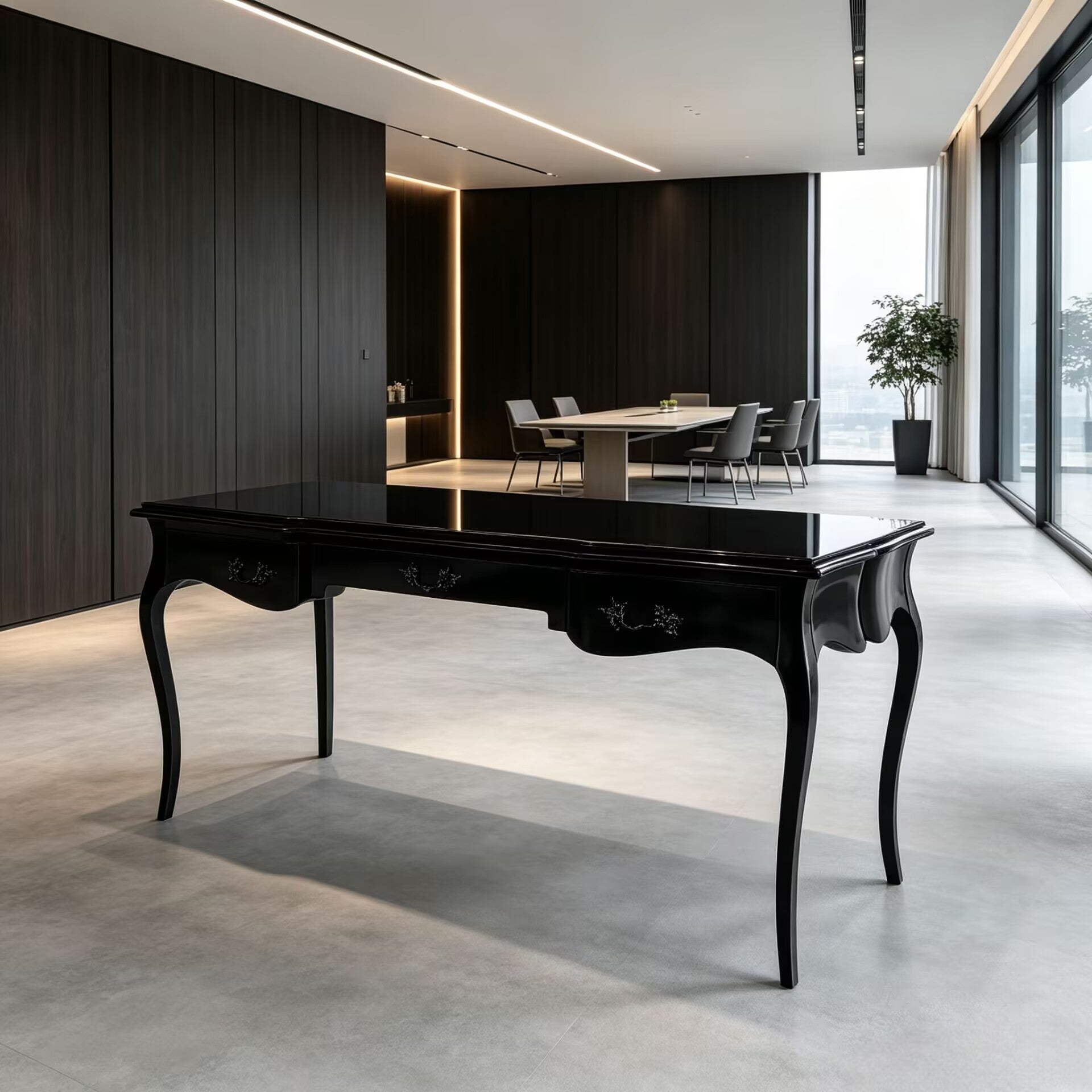 Boulevard Ii Modern High-End Minimalist Solid Wood Office Desk