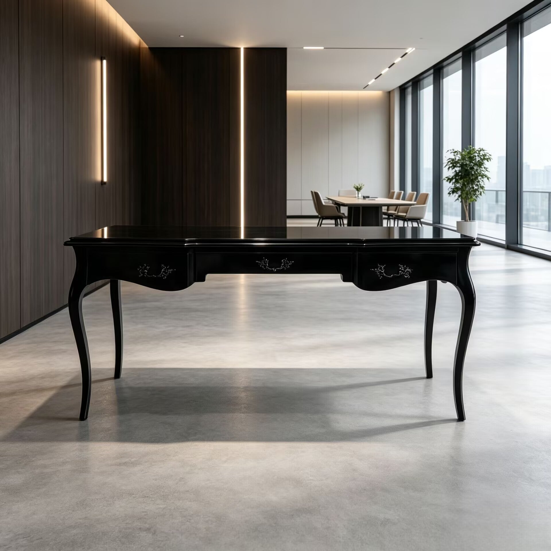 Boulevard Ii Modern High-End Minimalist Solid Wood Office Desk