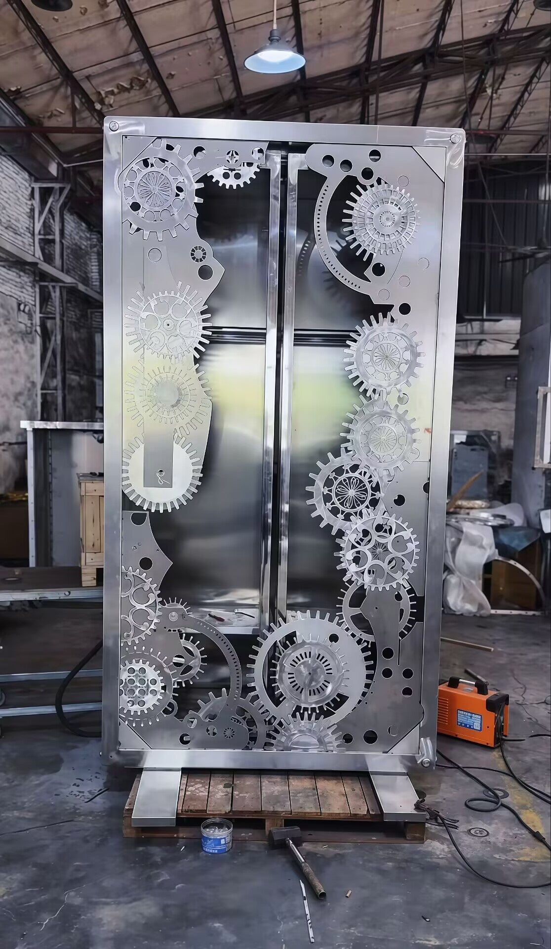 Baron Creativity Mechanical Style Art Stainless Steel Customize Safe