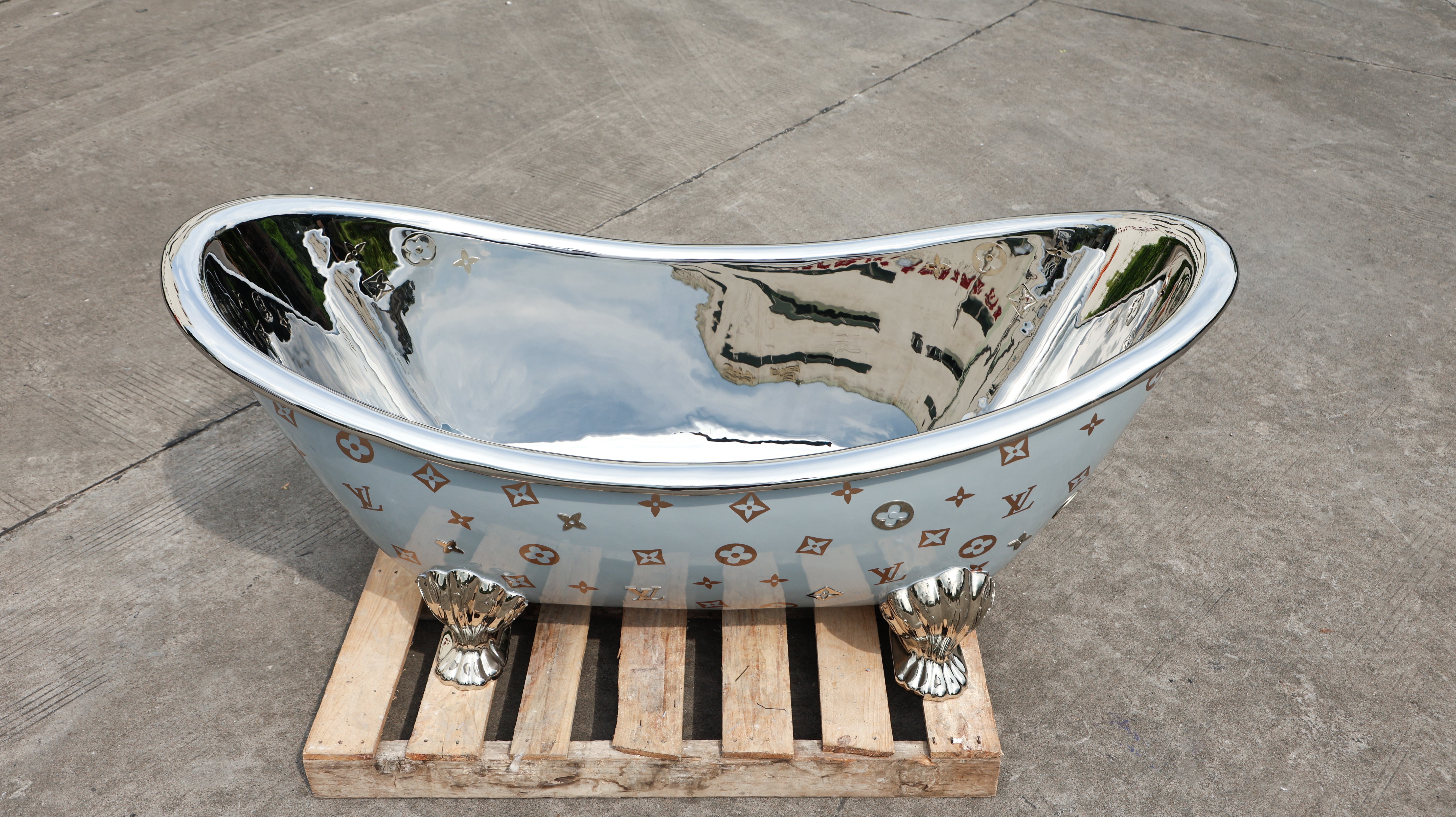 Luxurious Freestanding High End Stainless Steel Designer Bathtub