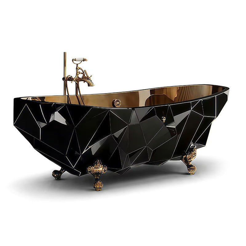 Luxury Unique Irregular Geometric Art Metal Freestanding Bathtub