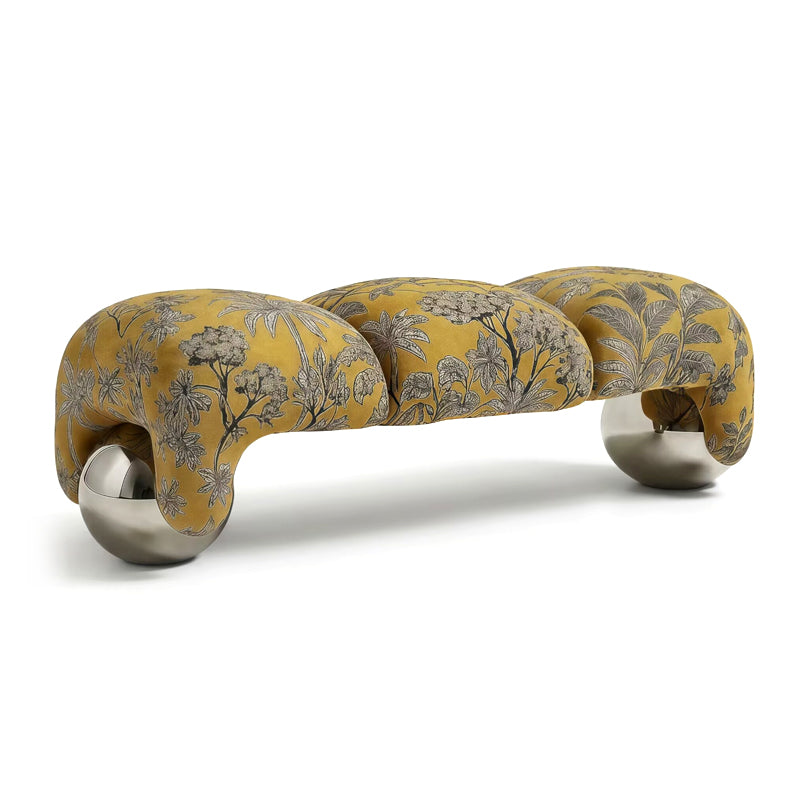 Bedroom Modern Minimalist Fabric Irregular Creativity Bed End Bench