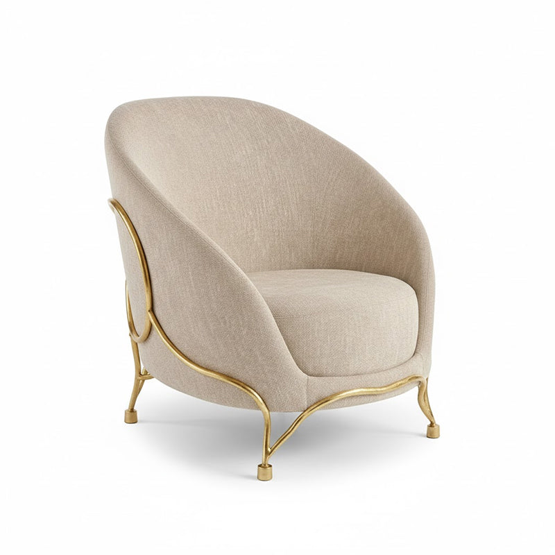 Berenice Designer Artistic Brass High End Custom Single Armchair
