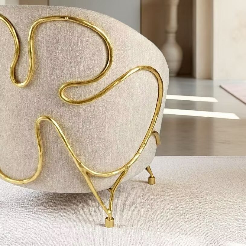 Berenice Designer Artistic Brass High End Custom Single Armchair