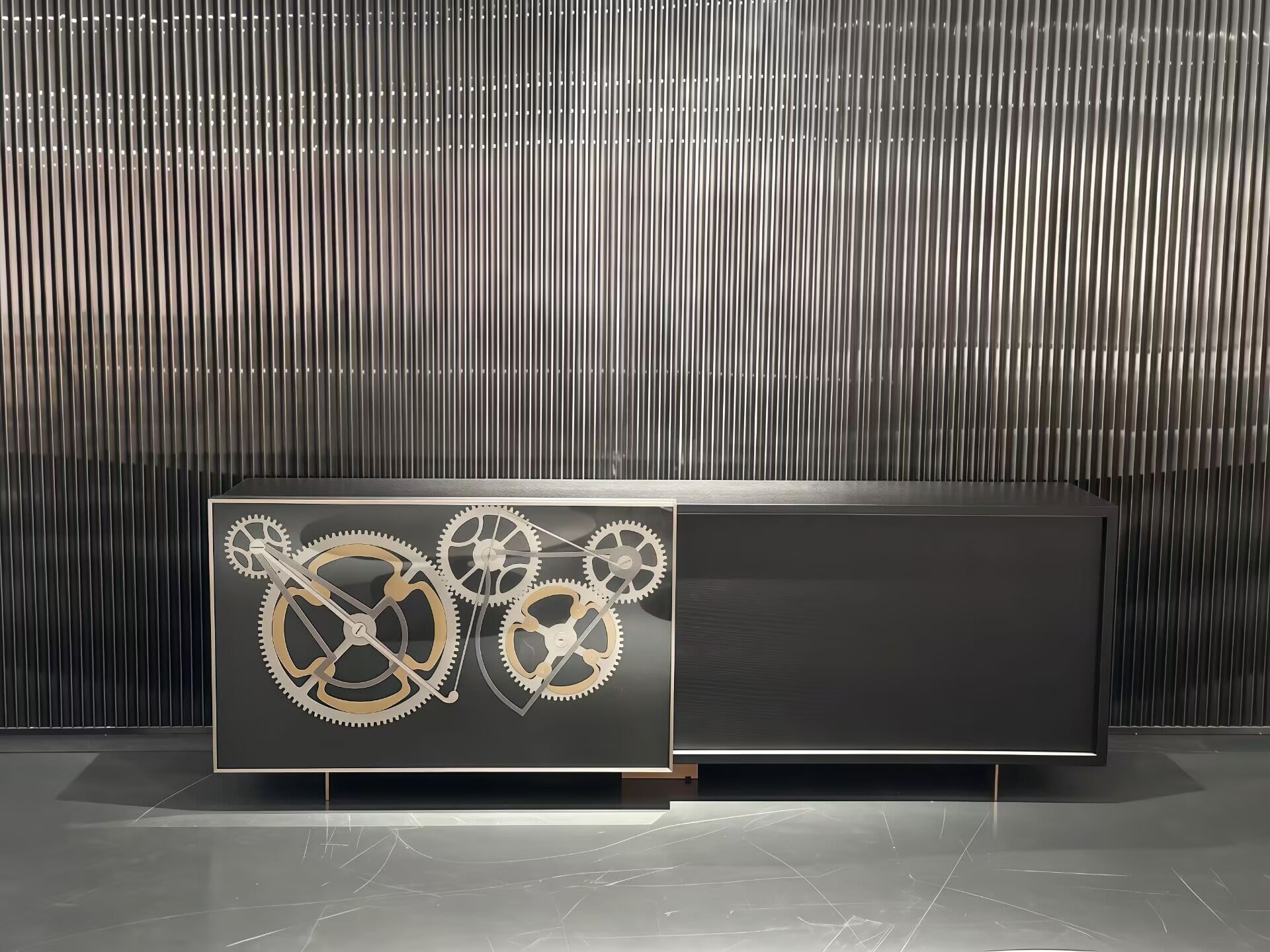 Bigben Artistic Stainless Steel Designer High End Solid Wood Sideboard