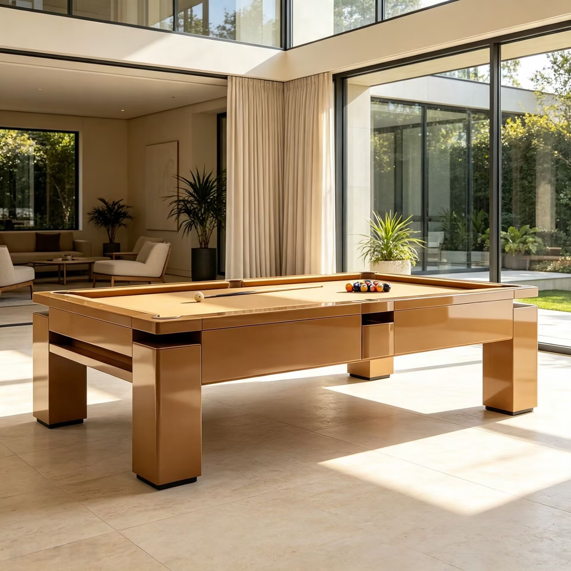 High Quality Luxurious Minimalist Solid Wood Snooker Billiard Table