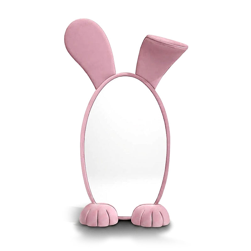 Bunny Modern Luxury Artistic Irregular Customize Pink Floor Mirror