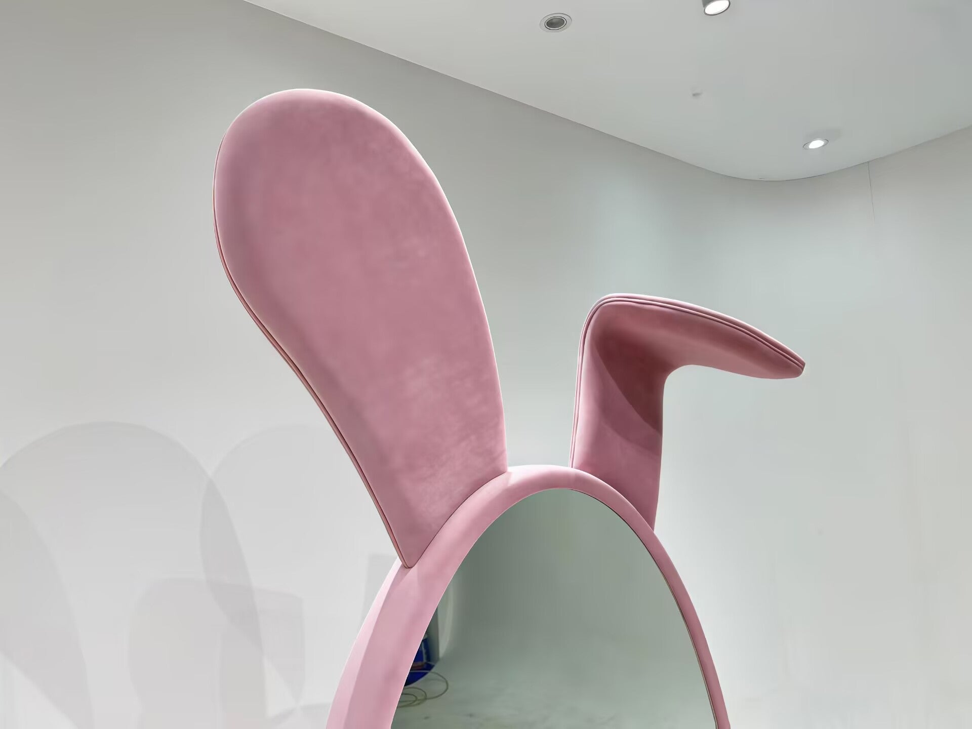 Bunny Modern Luxury Artistic Irregular Customize Pink Floor Mirror