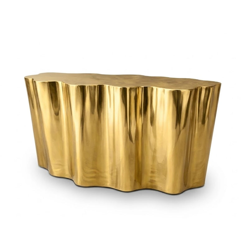 C9010 High-End Metal Designer Irregular Art Customize Gold Console