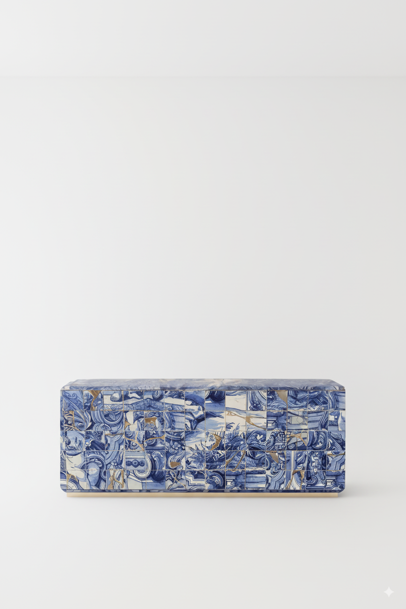 Solid wood multi-layer board hand-painted artwork furniture CARMO SIDEBOARD