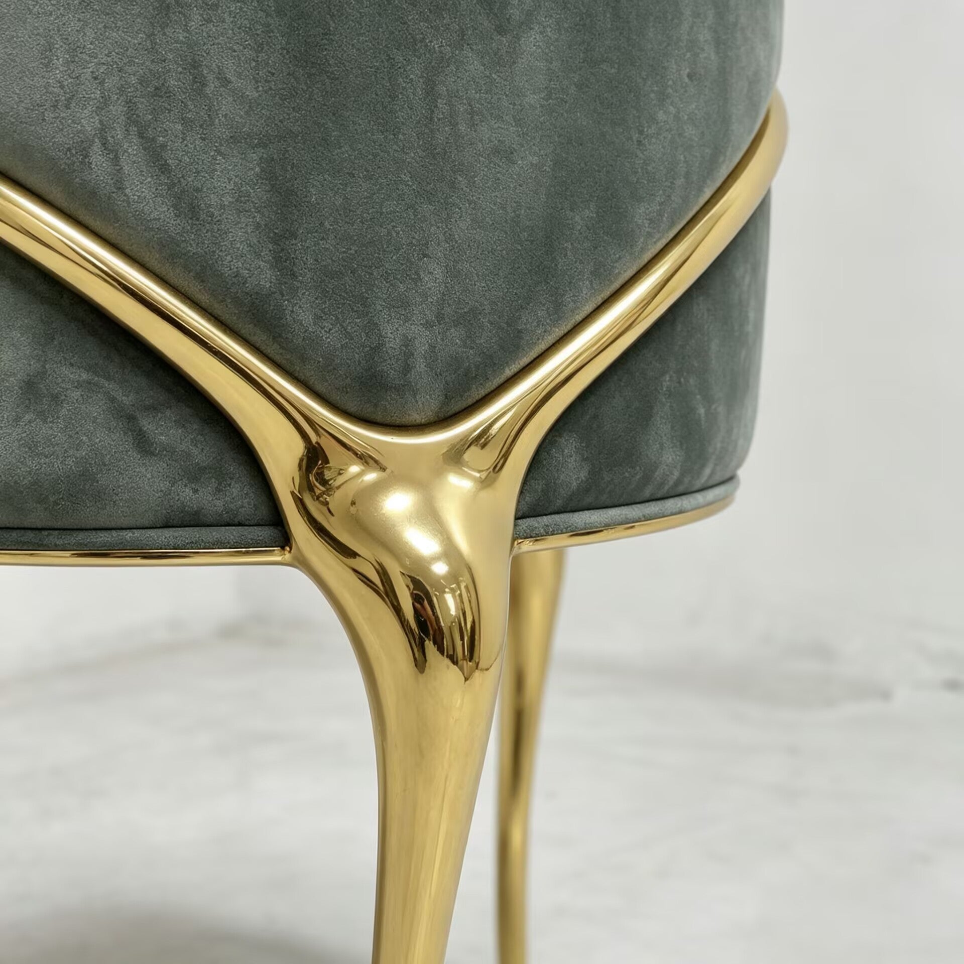 Chandra Modern Luxurious Metal Upscale Fabric Dining Chair