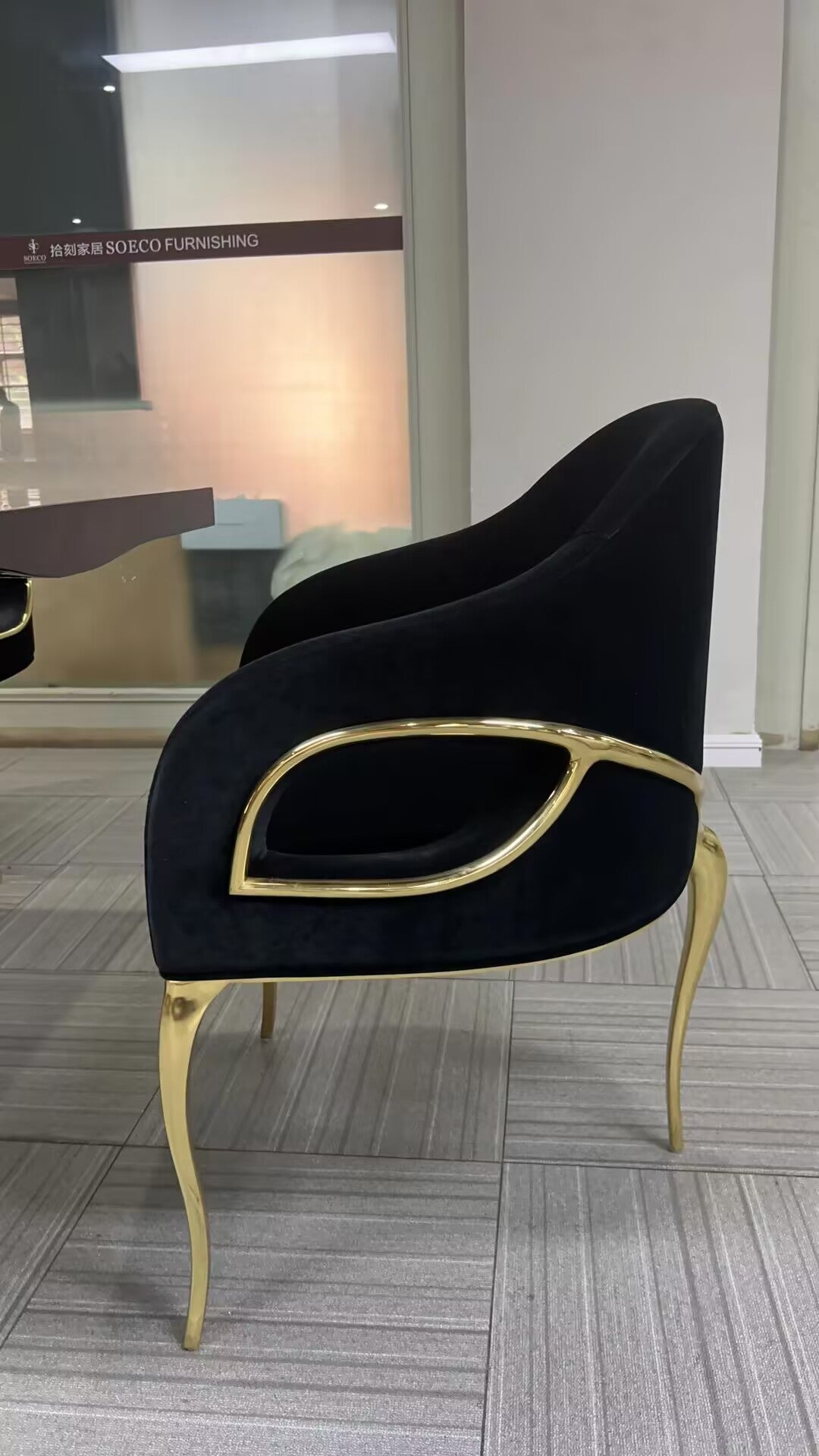 Chandra Italian Designer Art Simple Customize Fabric Dining Chair