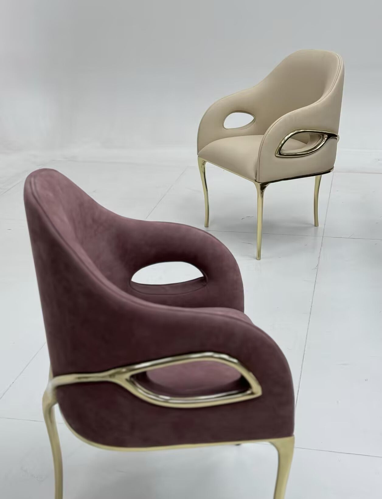 Chandra Italian Designer Art Simple Customize Fabric Dining Chair